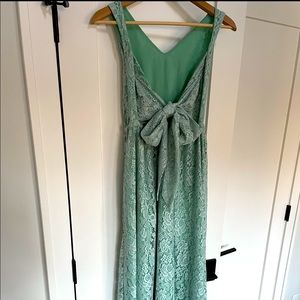 Sage green formal dress